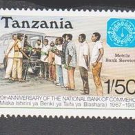 Tanzania Freimarke " Nationalbank " Michelnr. 382 Po