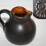 sehr hübscher kleiner Keramik Krug Vase dunkelbraun