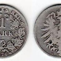 1 Mark 1876 C Silber ##702