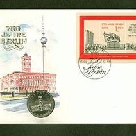 DDR Numisbrief " 750 Jahre Berlin "