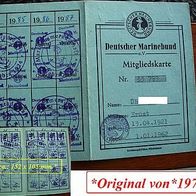 Militaria * Orig.-Mitgl.-Karte Deutscher Marinebund DMB 1976 bis 1987