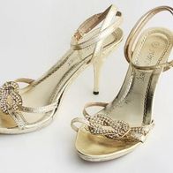 High-Heels Just Sweet, gold, Strass-Steinchen, Gr. 38