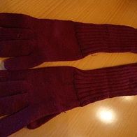 Handschuhe weinrot