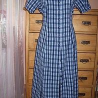 Trachten Kleid im Landhausstil Gr. 38 blau/ weiß