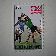 Ruanda Fußball WM 1974 Postfrisch