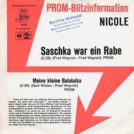 7"NICOLE · Saschka war ein Rabe (RARE Promo 1974)