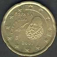 Spanien 20 Cent 2001