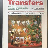 Javana Transfers Malvorlagen zum Abbügeln - Adventskalender, 24 Motive