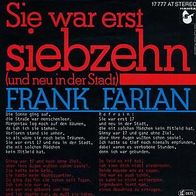 7"FARIAN, Frank/ EAGLES · Sie war erst siebzehn (CV RAR 1977)