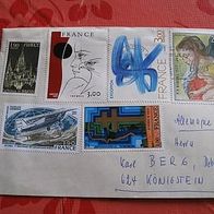 Brief gelaufen mit postfr. und gest. Briefmarken