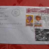 Brief gelaufen mit gest. Briefmarken