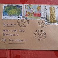 Brief gelaufen mit gest. Briefmarken