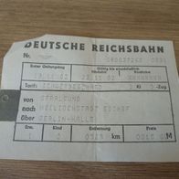 DDR, Deutsche Reichsbahn Fahrkarte vom 19.11.1982, Stralsund-Heiligenstadt