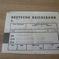 DDR, Deutsche Reichsbahn Fahrkarte vom 21.05.1982, Stralsund-Heiligenstadt