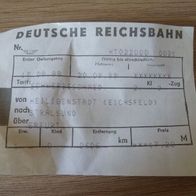 DDR, Deutsche Reichsbahn Fahrkarte vom 17.08.1988, Heiligenstadt - Stralsund