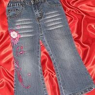Jeans mit Stickerei & Waschung Gr. 92 by Sogoss - Wie NEU -