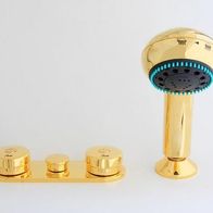 Glass/ Christina Wannenrandarmatur, vergoldet, leichte Ausführung