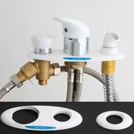 Glass/ Christina Wannenrandarmatur, bicolor weiß/ verchromt