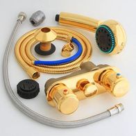 Glass/ Christina Wannenrandarmatur, vergoldet, schwere Ausführung