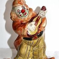 Clown mit Gitarre Keramik Spardose, Dekoration, 16 cm hoch