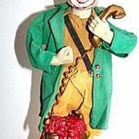Clown stehend mit Telefon, ca. 27 cm hoch, Dekoration