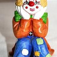 Clown sitzend nachdenkend, ca. 7 cm hoch, Dekoration