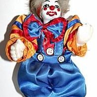 Clown mit Porzellan Gesicht, ca. 20 cm hoch, Dekoration
