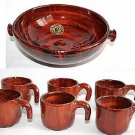 Original Keramik Sangria Schale mit 6 Schöpfbechern
