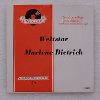 Marlene Dietrich - Weltstar Marlene Dietrich, Single - Polydor 1960