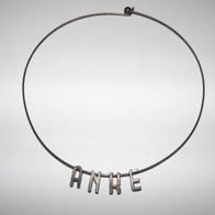 runde Halskette mit Buchstaben ANKE