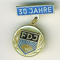 30 Jahre FDJ Abzeichen Anstecknadel :