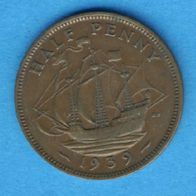 Großbritannien 1/2 Penny 1939