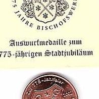 Medaille auf 775 Jahre Bischofswerda m. Beschreibung