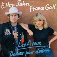 7"JOHN, Elton&GALL, France · Les Aveux (RAR 1980)