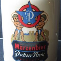 Steingut- Bierkrug - 0,5 l - Märzenbier - Pschorr Bräu München - Sammlerstück