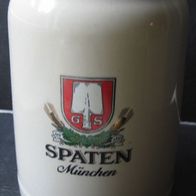 Steingut- Bierkrug / Seidel / Krug / Sammlerstück - 0,5 l - Spaten Bräu München