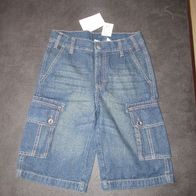 NEU tolle Cargo - Jeansshorts / Bermuda / kurze Jeans Gr. 134/140 Vintagelook (0818)