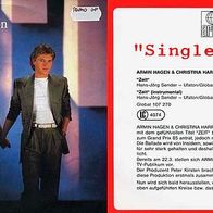 Eurovision 7"HAGEN, Armin&HARRISON, Christina · Zeit (Promo 1985)