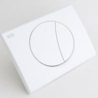 WC-Drückerplatte Mepa, 6/9 l + 3 l, weiß