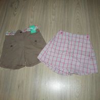Süße Rockshorts Kariert H&M + Shorts SMILY NEU Gr.110/116 khaki top (0818)
