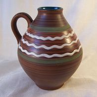 Keramik Henkel-Vase - 60/70er J. * **