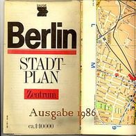 Stadtplan Berlin 1986 DDR Staatssicherheit NVA Grenze
