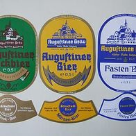 3 Bier-Etiketten - Augustiner-Bräu, Kloster Mülln,