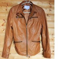 Damenlederjacke Gr. 38, TCM, Lammnappaleder, hellbraun
