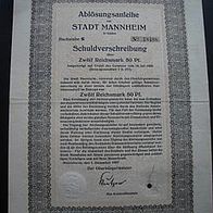 Stadt Mannheim Ablösungsanleihe 12,50 RM 1927