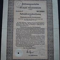Stadt Mannheim Ablösungsanleihe 25 RM 1927