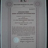 Optionsschein Rhythm Watch Co. 1er 1989