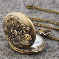 Taschenuhr Sprungdeckeluhr Uhr Pocket Watch Drache, Dragon THU-51