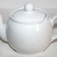 gemütliche kleine alte weiße Porzellan Teekanne