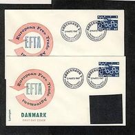 Dänemark 1967. FDC. 2x EFTA - Ausgabe